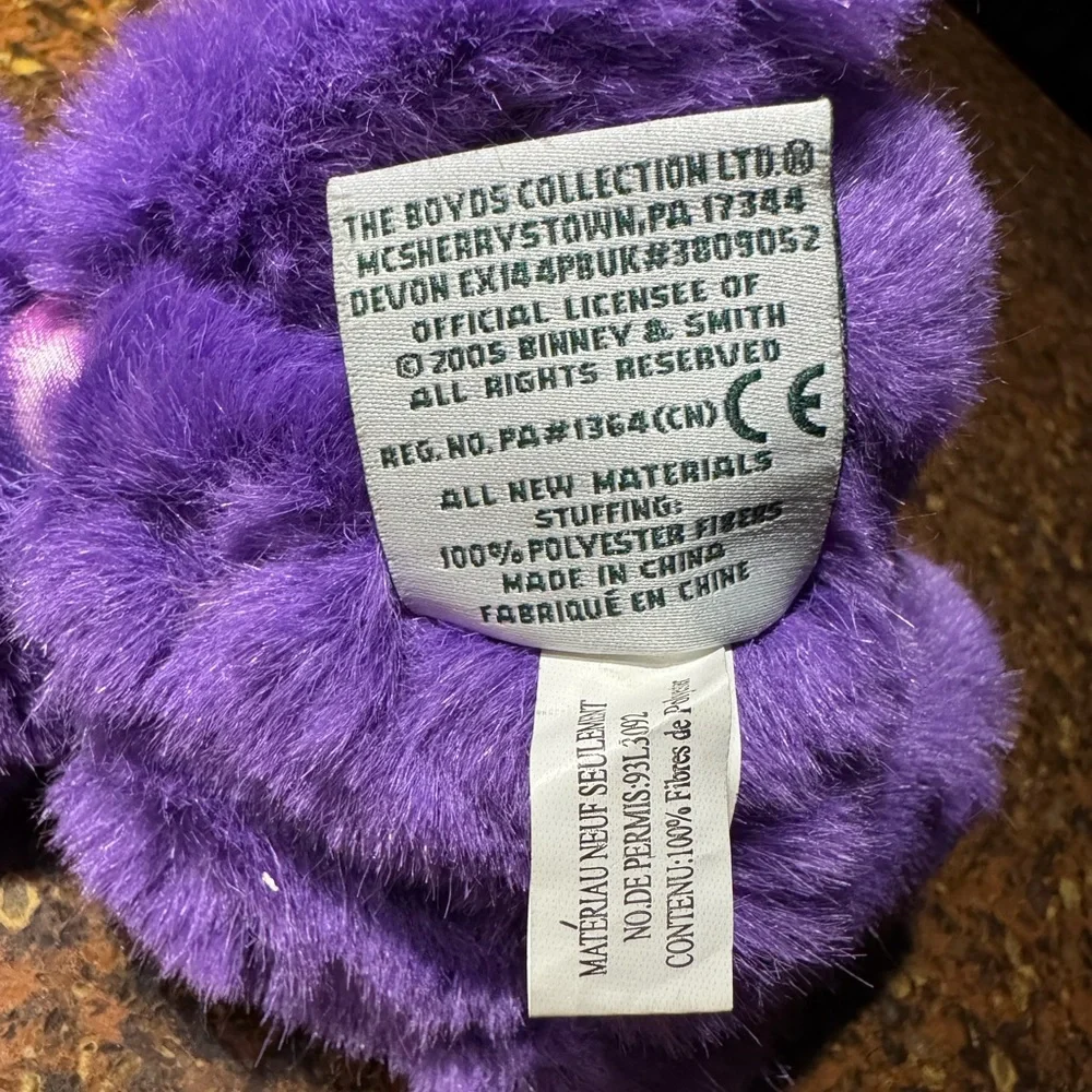 Crayola Vibrant Purple Stuffed Boyds Bear - Picture 4 of 4